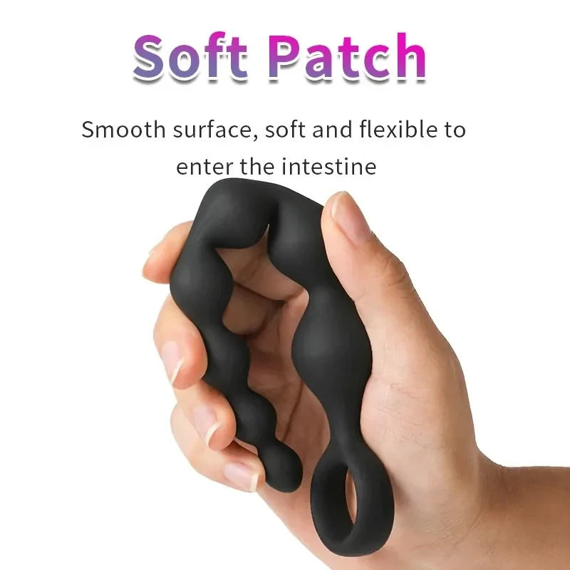 abstufte anal beads schwarz