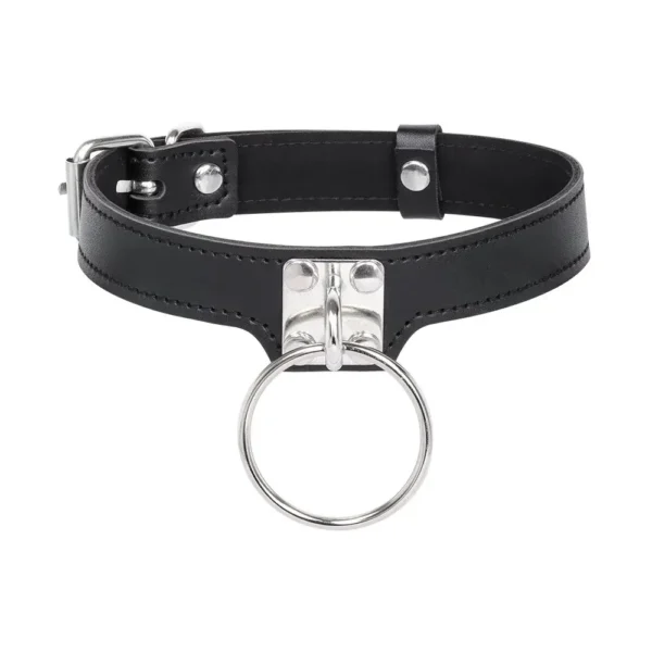 acrylleder bdsm choker schwarz