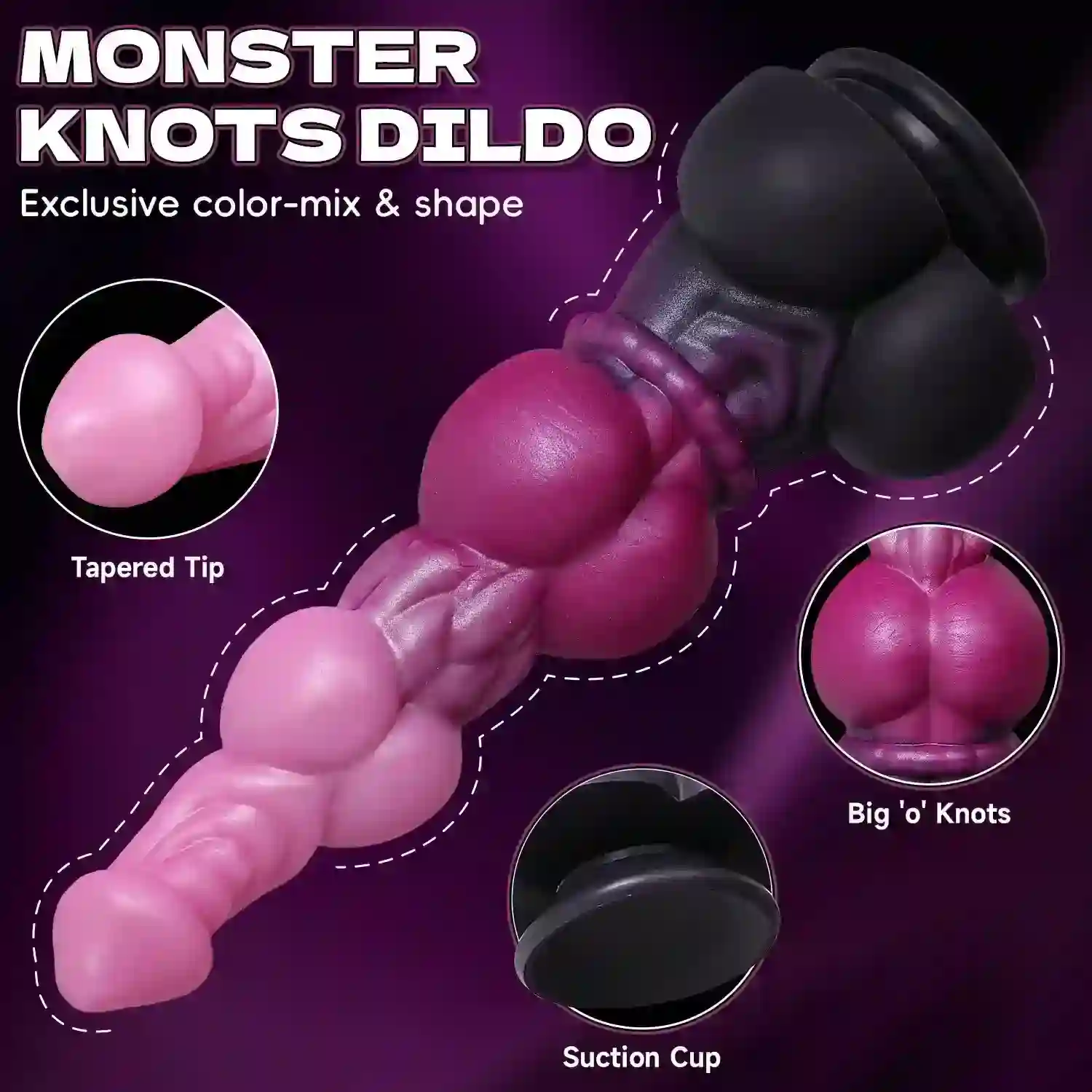 anal dildo mit knoten saugnapf