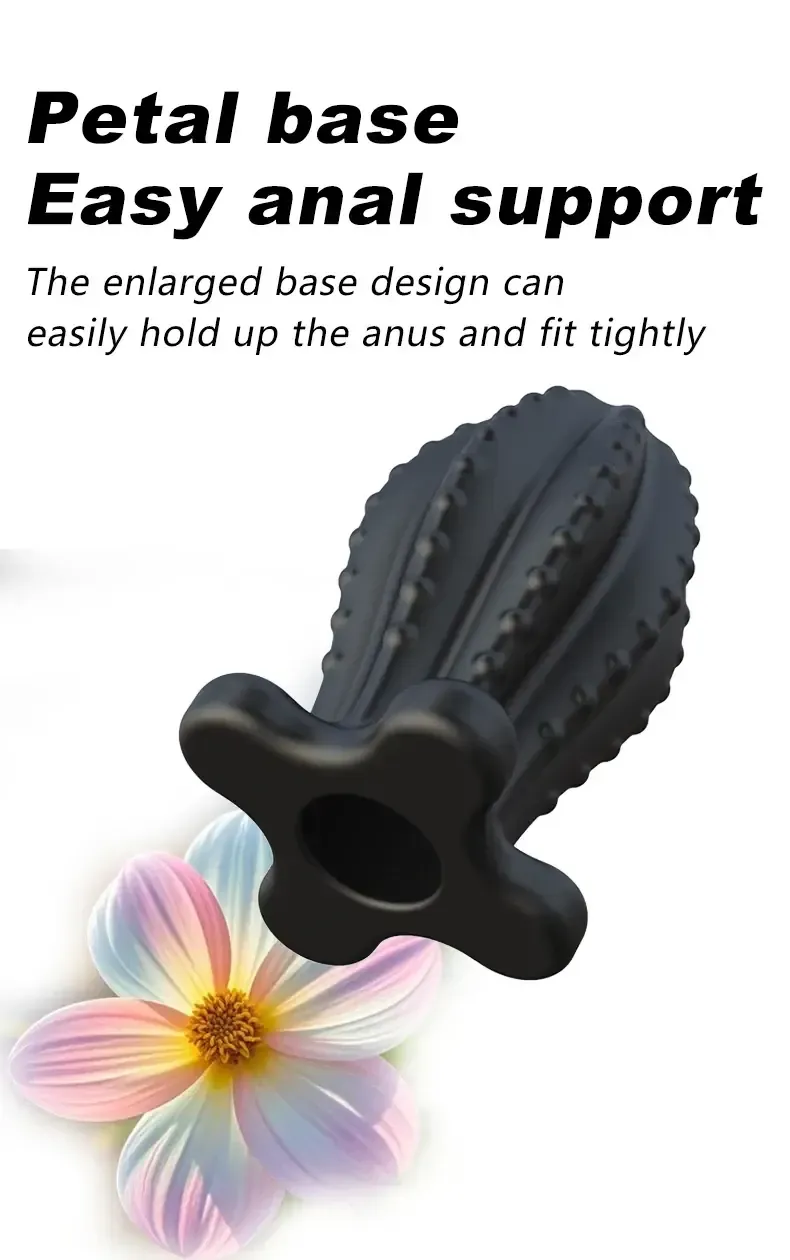 anal plug mit blutenblattbasis schwarz