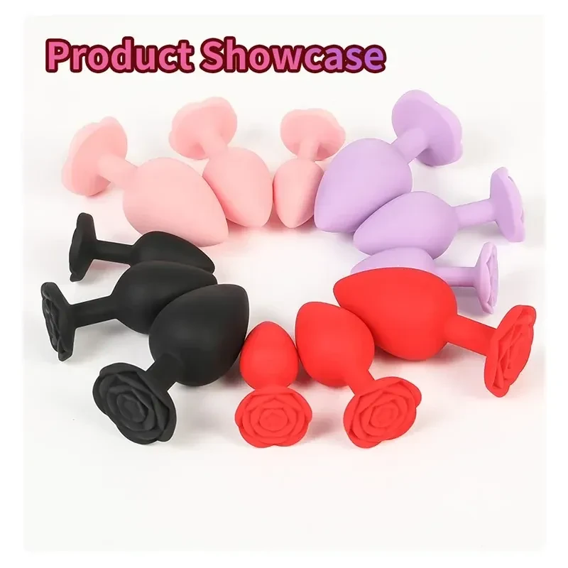 anal plug rose mit vibration silikon