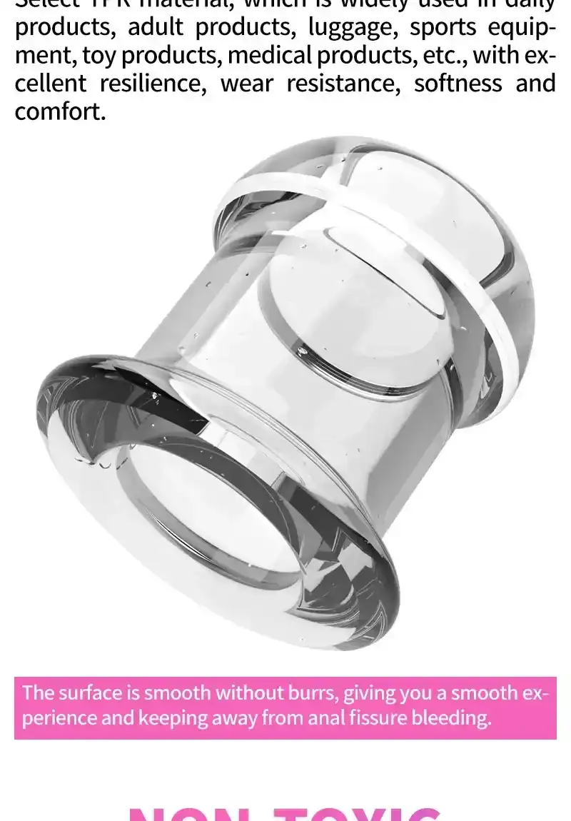 anal plug tpe transparent gross