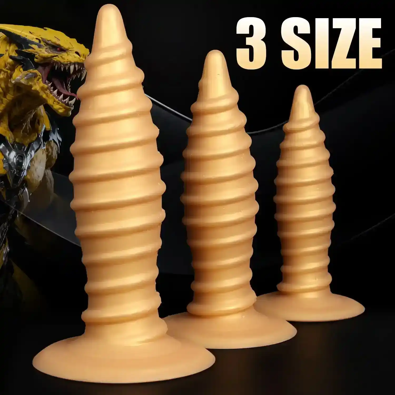 analdildo spiralförmig groß silikon