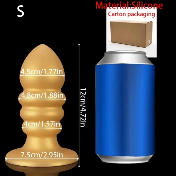 analplug goldfarben und saugnapf klein