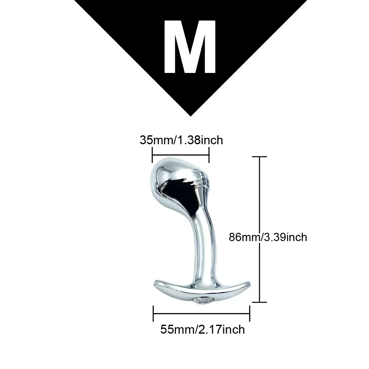 analplug metall silberfarben klein