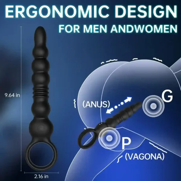 analplug mit bead textur silikon