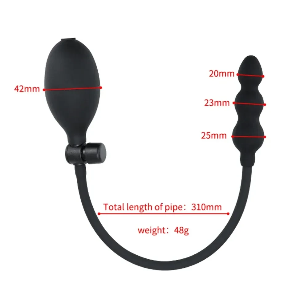 analplug mit dreifachem perlenrohr