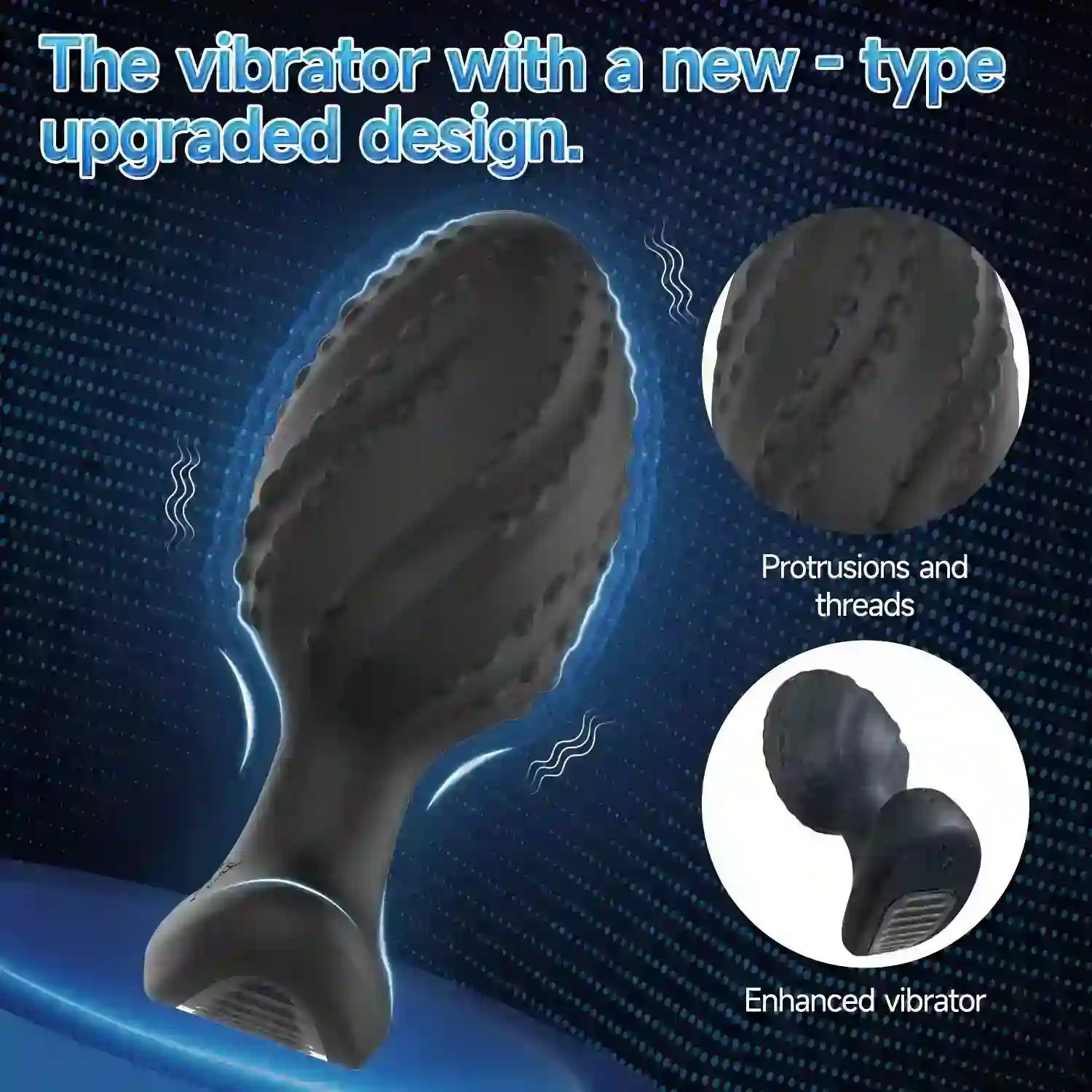 analplug mit gewinde design silikon schwarz