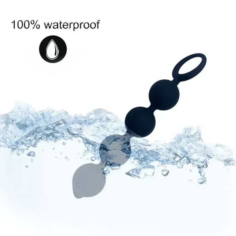 analplug mit perlen schwarz silikon