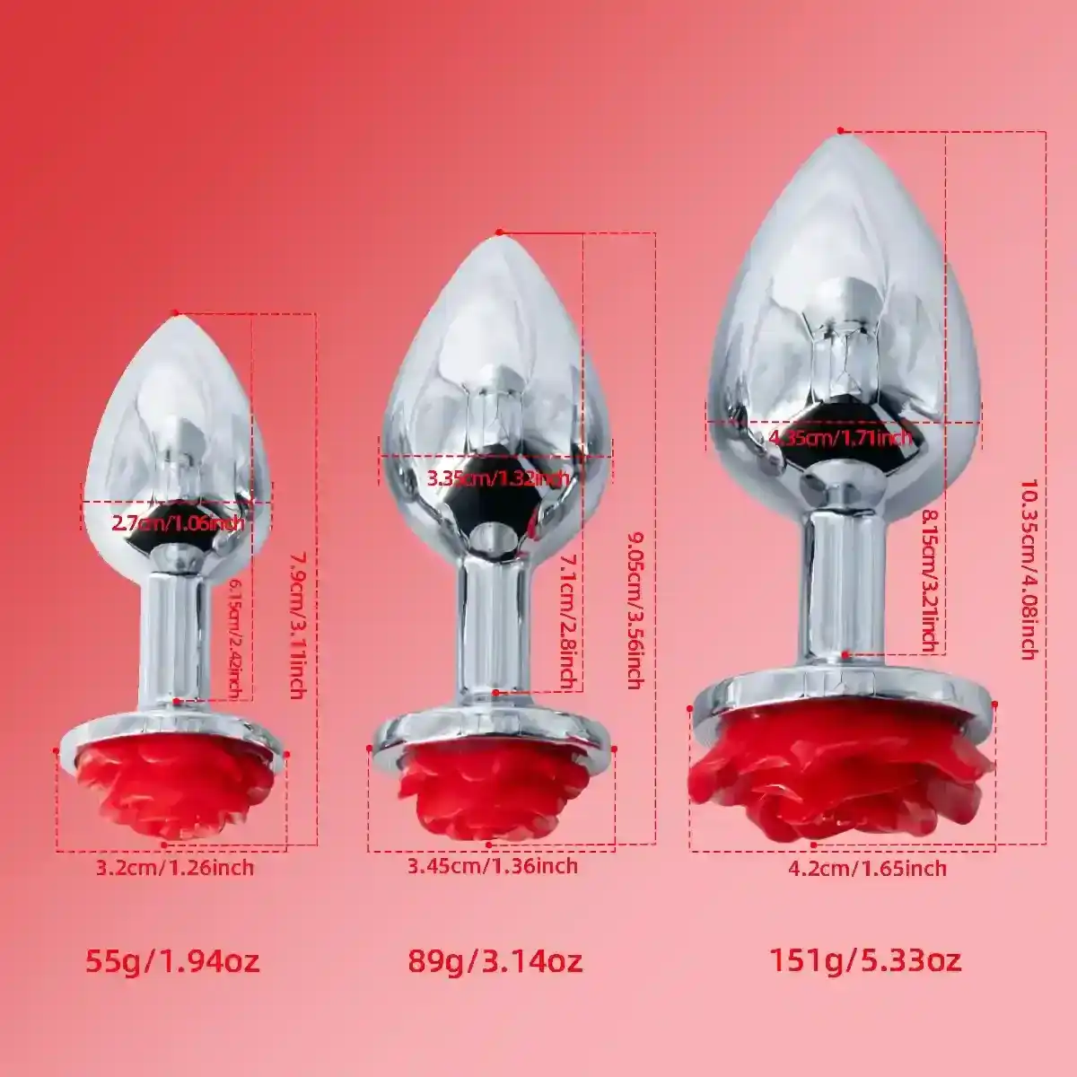 analplug mit rosenkopf klein