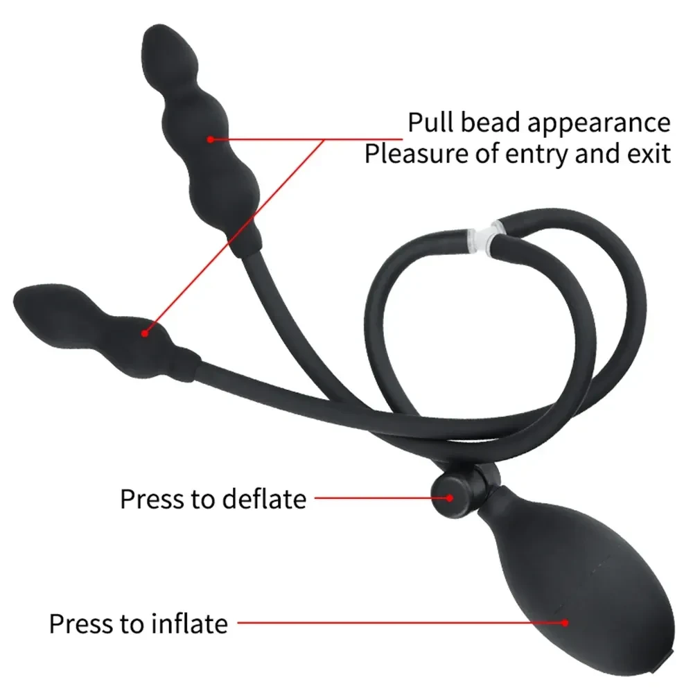 analplug silikon inflate schwarz