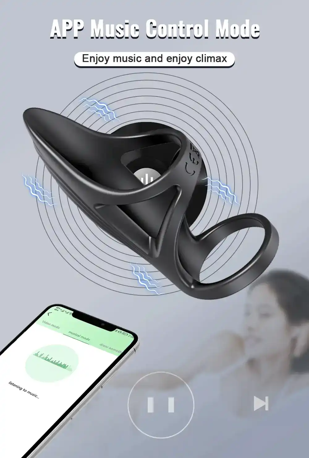 app gesteuerter cockring schwarz