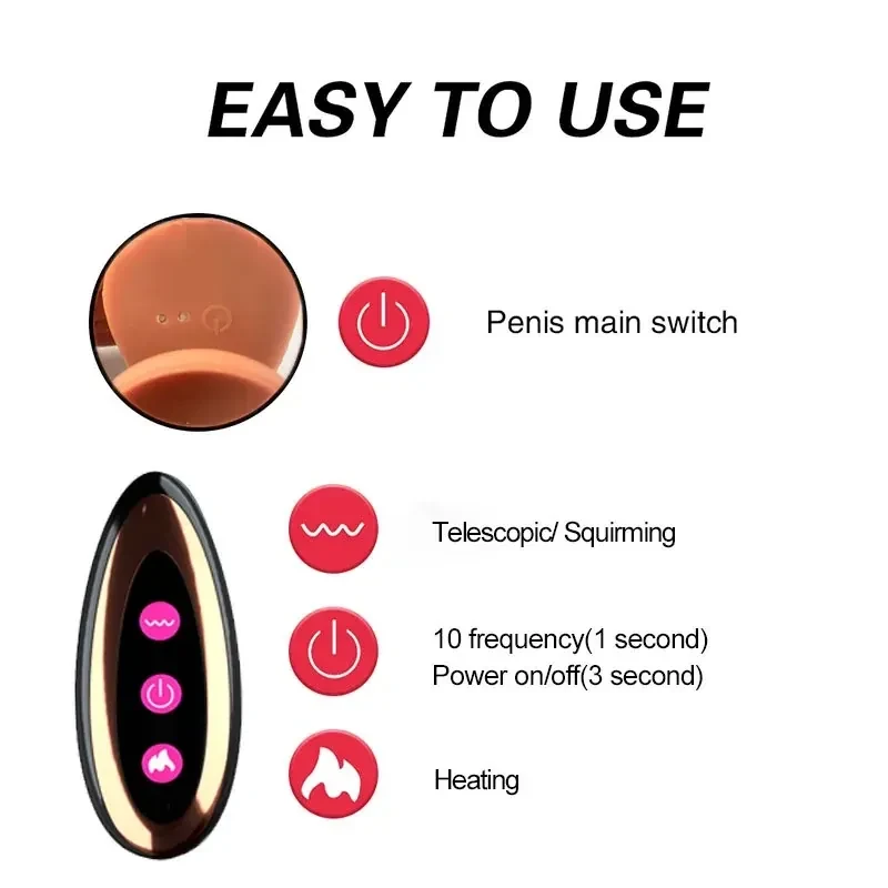 beheizbarer dildo mit stossfunktion