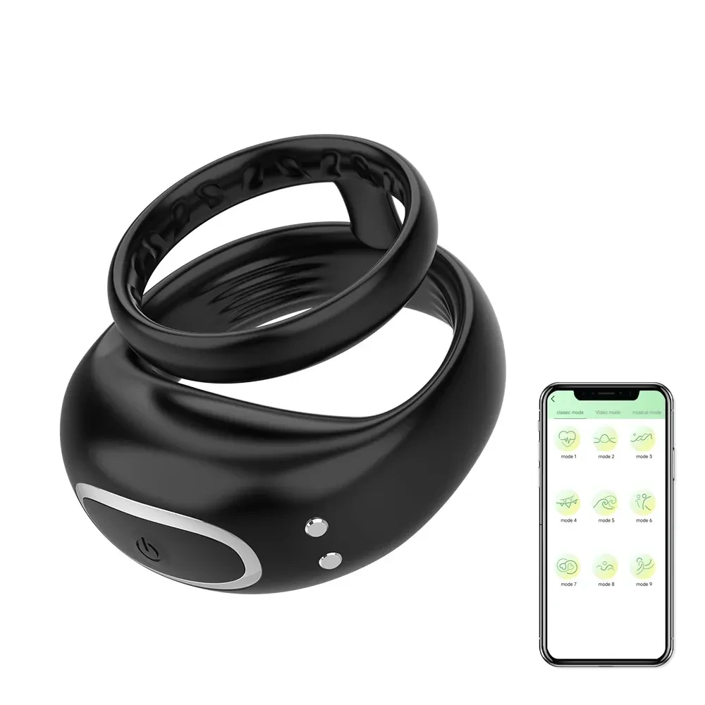 bluetooth cockring medizinisch silikon schwarz