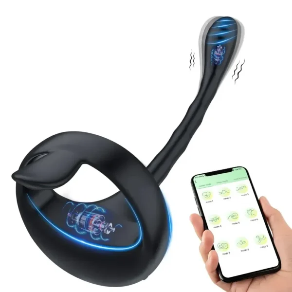 bluetooth cockring prostata stimulator schwarz
