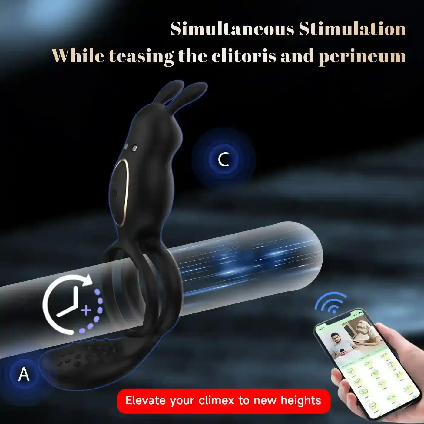 bluetooth vibrator mit doppelring