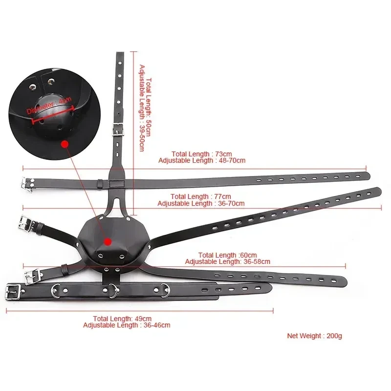 bondage harnais mit ball gag