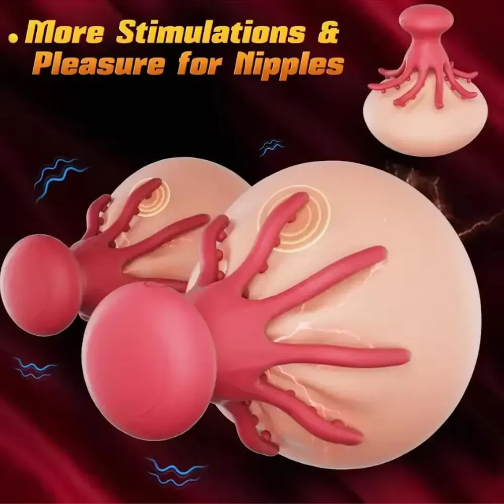 brustwarzen spielzeug tentakel silikon rot