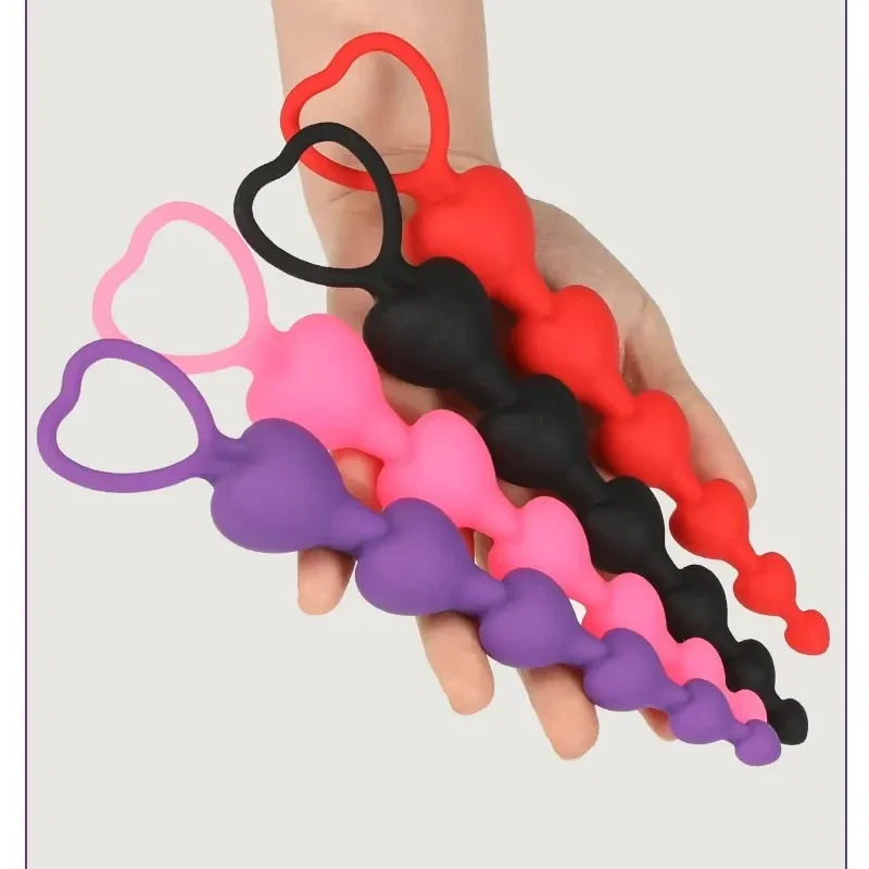 dehnbarer analplug herzform lila