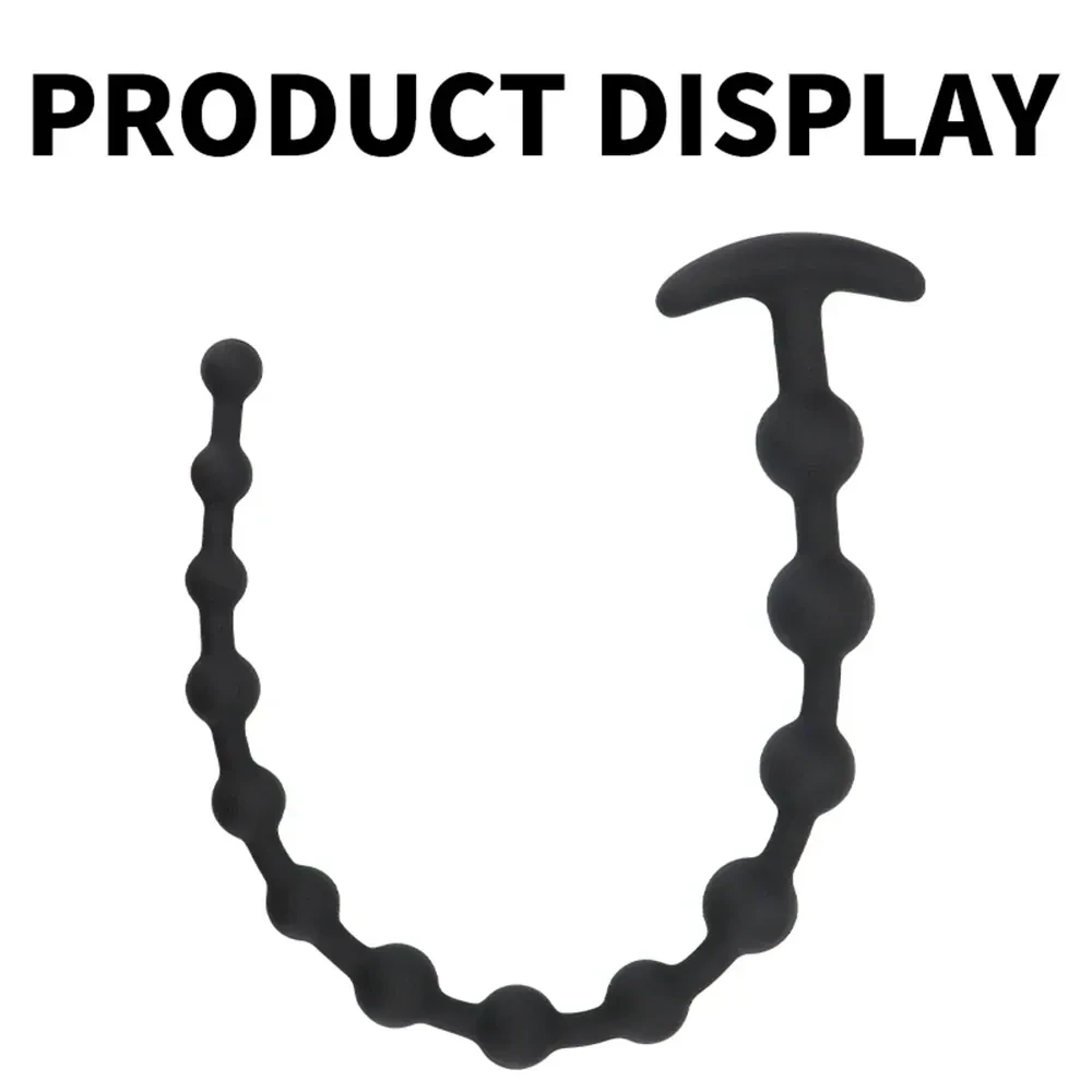 dehnbarer analplug mit perlen silikon