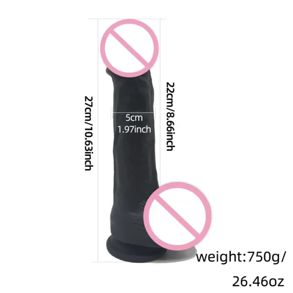 dildo mit lebensechten details schwarz