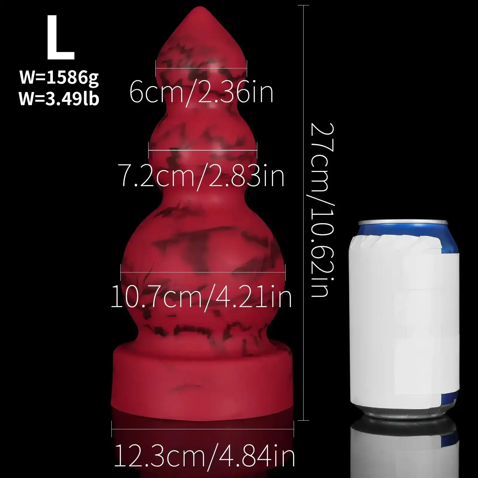 diskret analplug knoten silikon schwarz