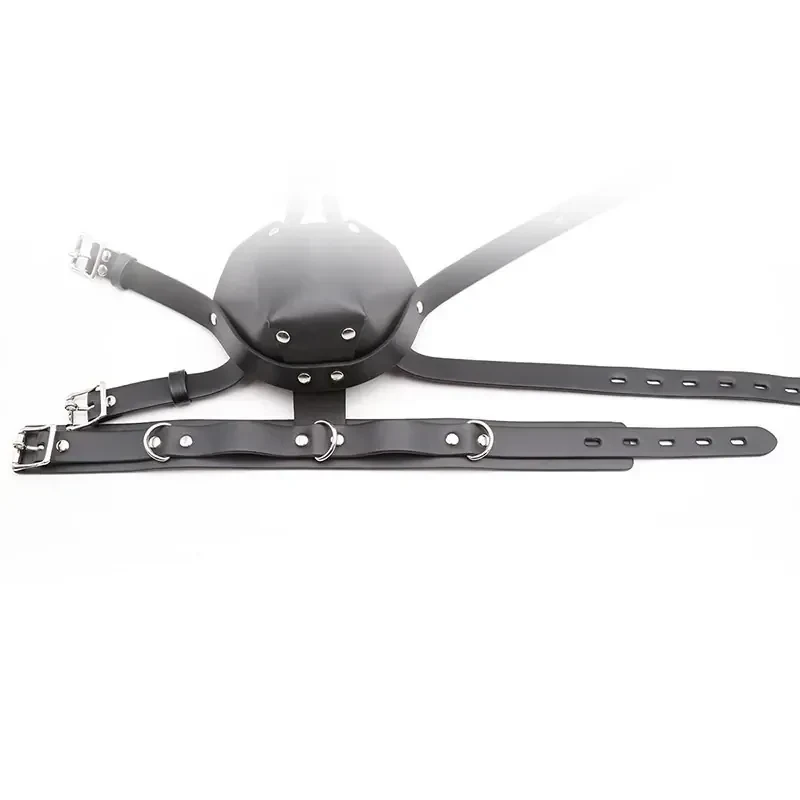 diskret ball gag harnais pu leder