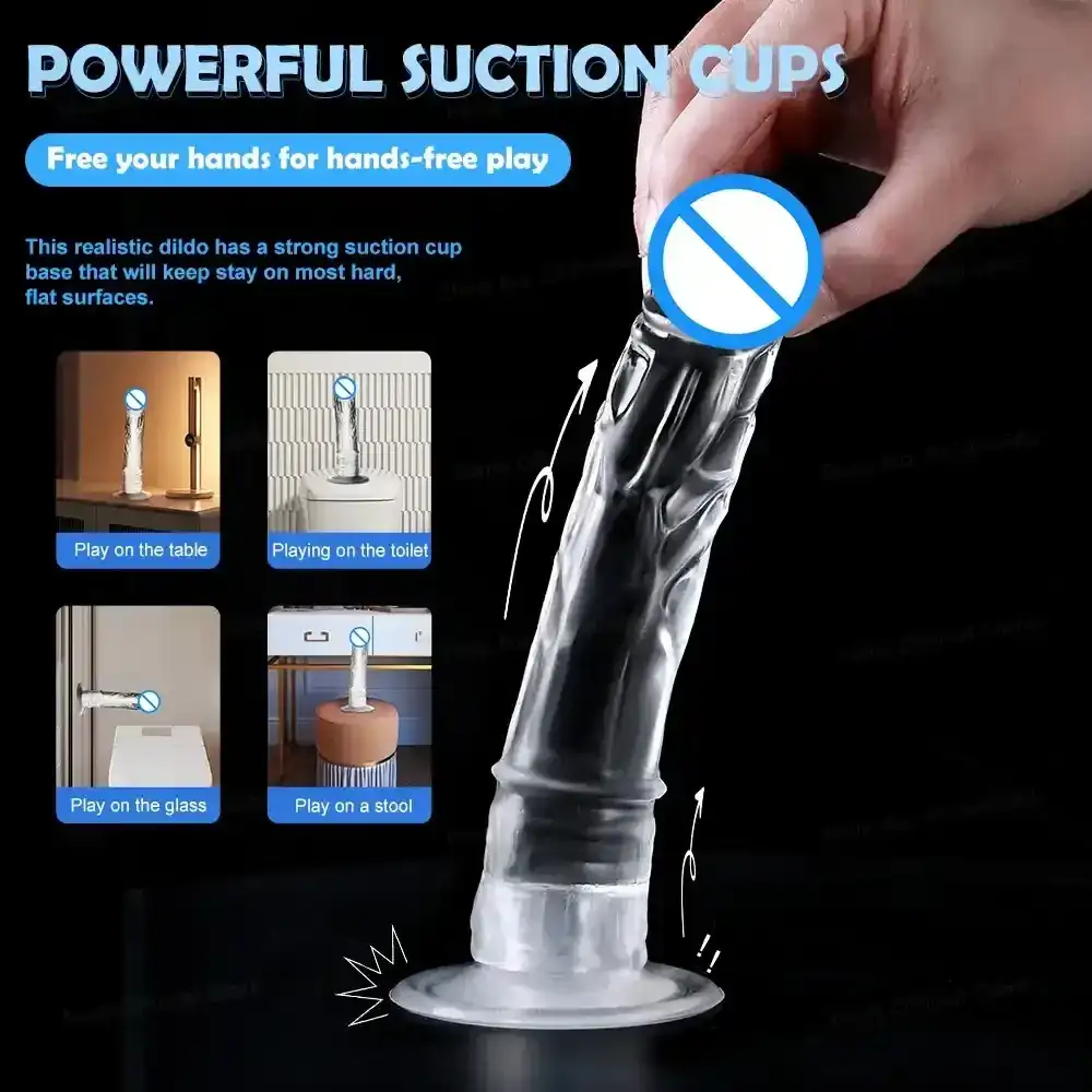durchsichtiger tpe dildo 19 cm