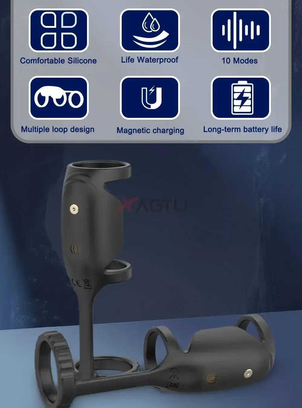 erektionsring aus weichem silikon schwarz