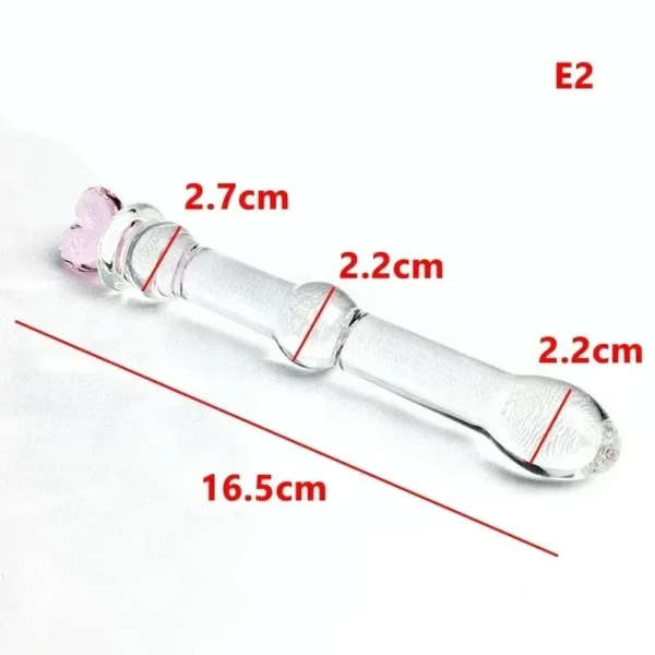 ergonomischer glas dildo mit griff