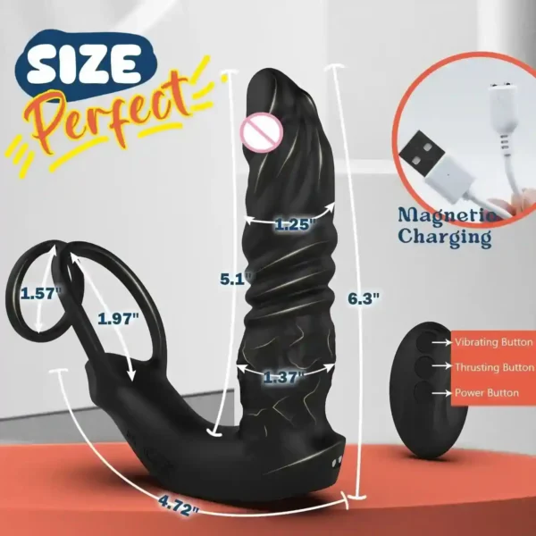 ergonomischer prostata dildo mit ring