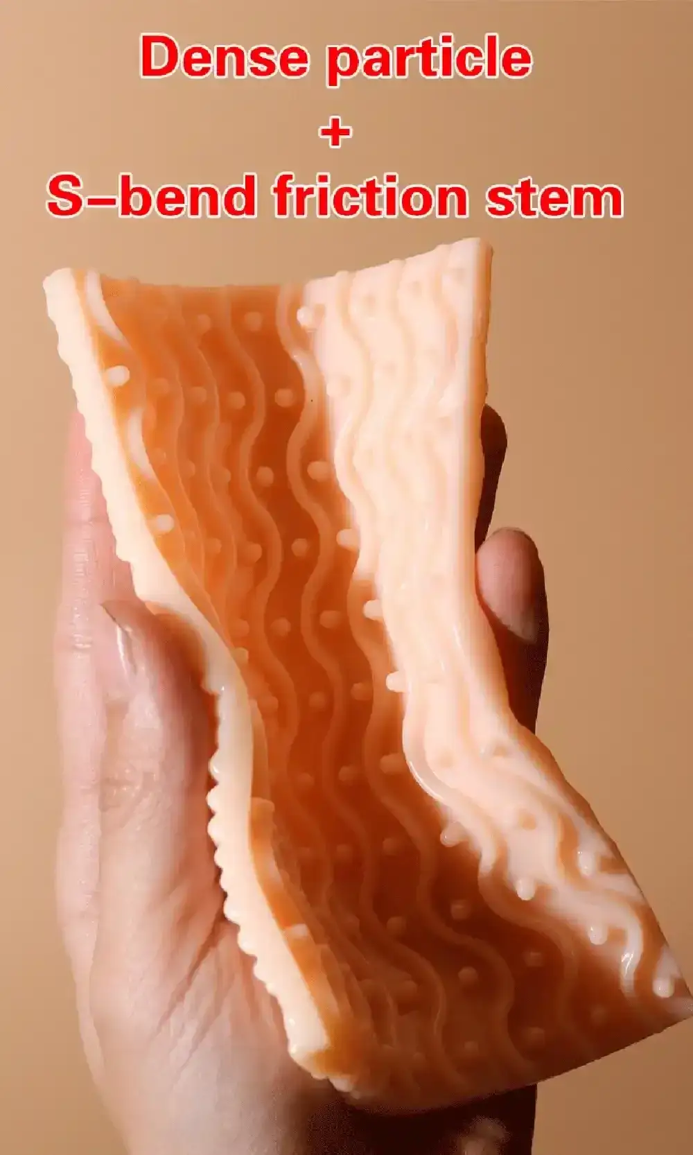 fleischfarbener doppel masturbator mann