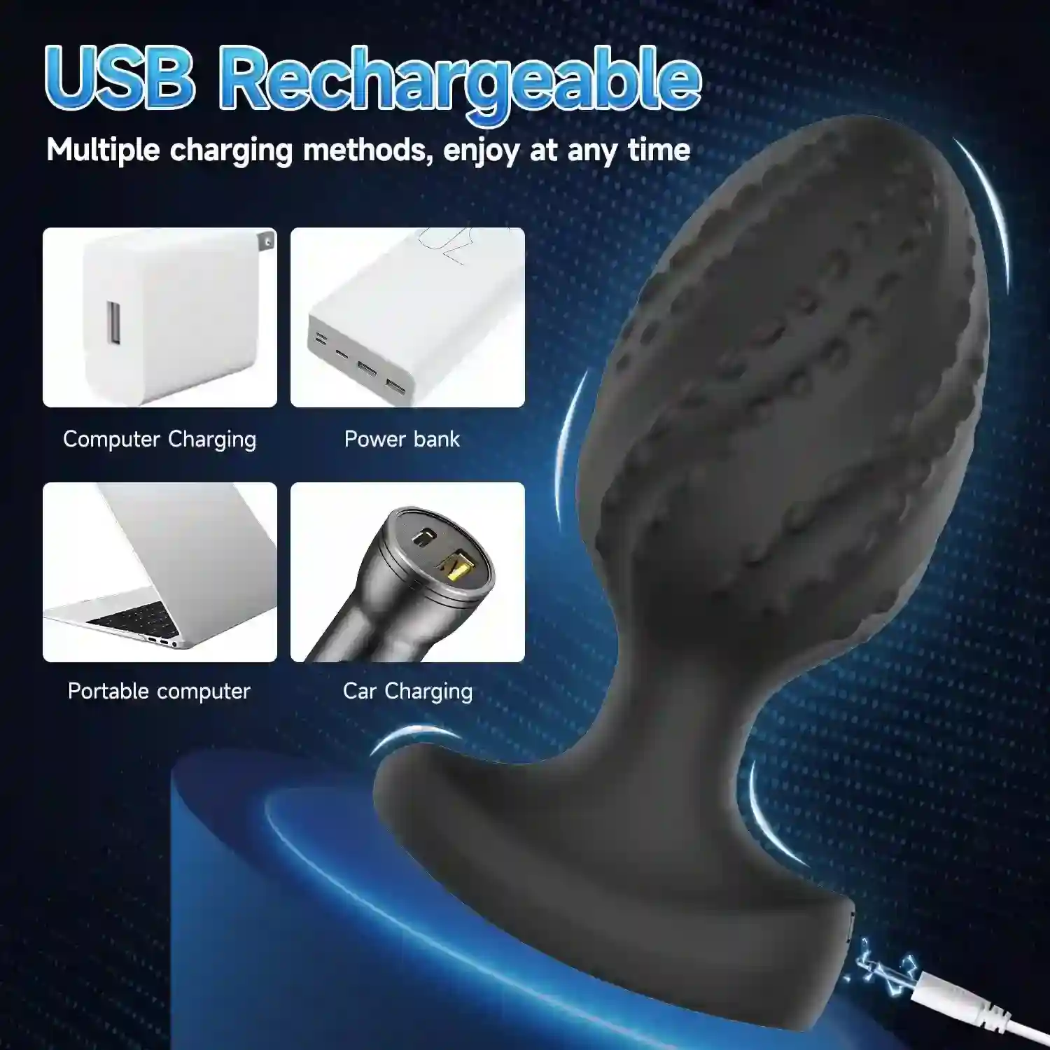 gerippter analtrainer app steuerung schwarz