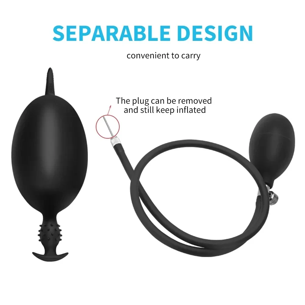 geteilter aufblasbarer analplug design