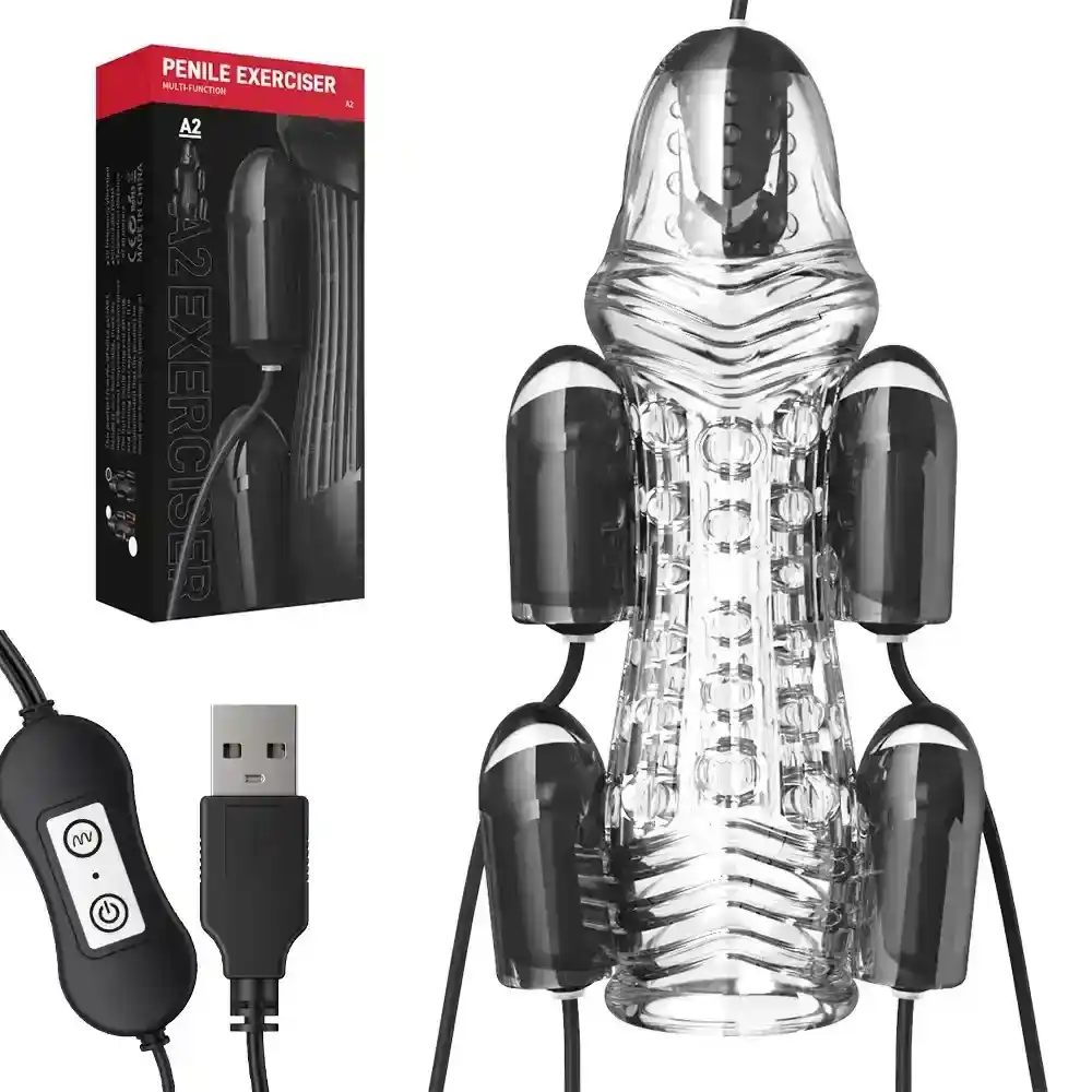 glans massager mit abnehmbaren vibratoren