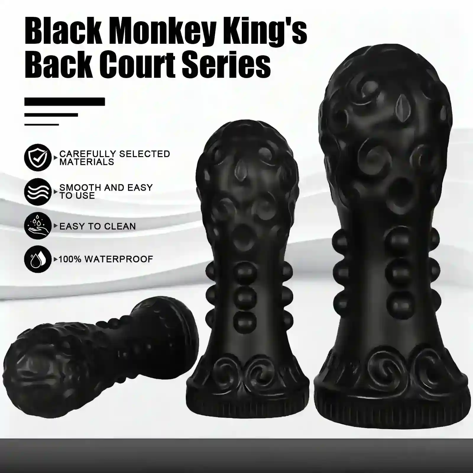 glatter plastik analplug schwarz