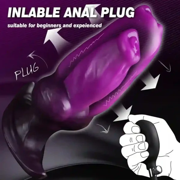glatter silikon analdildo aufblasbar