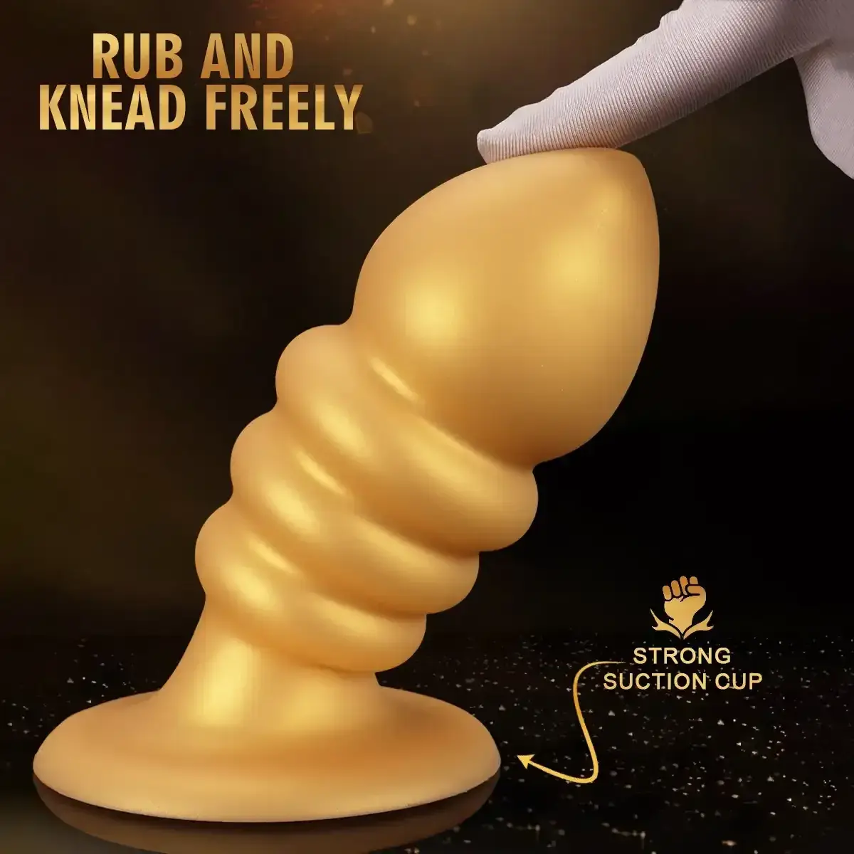 goldener buttplug mit saugnapf klein