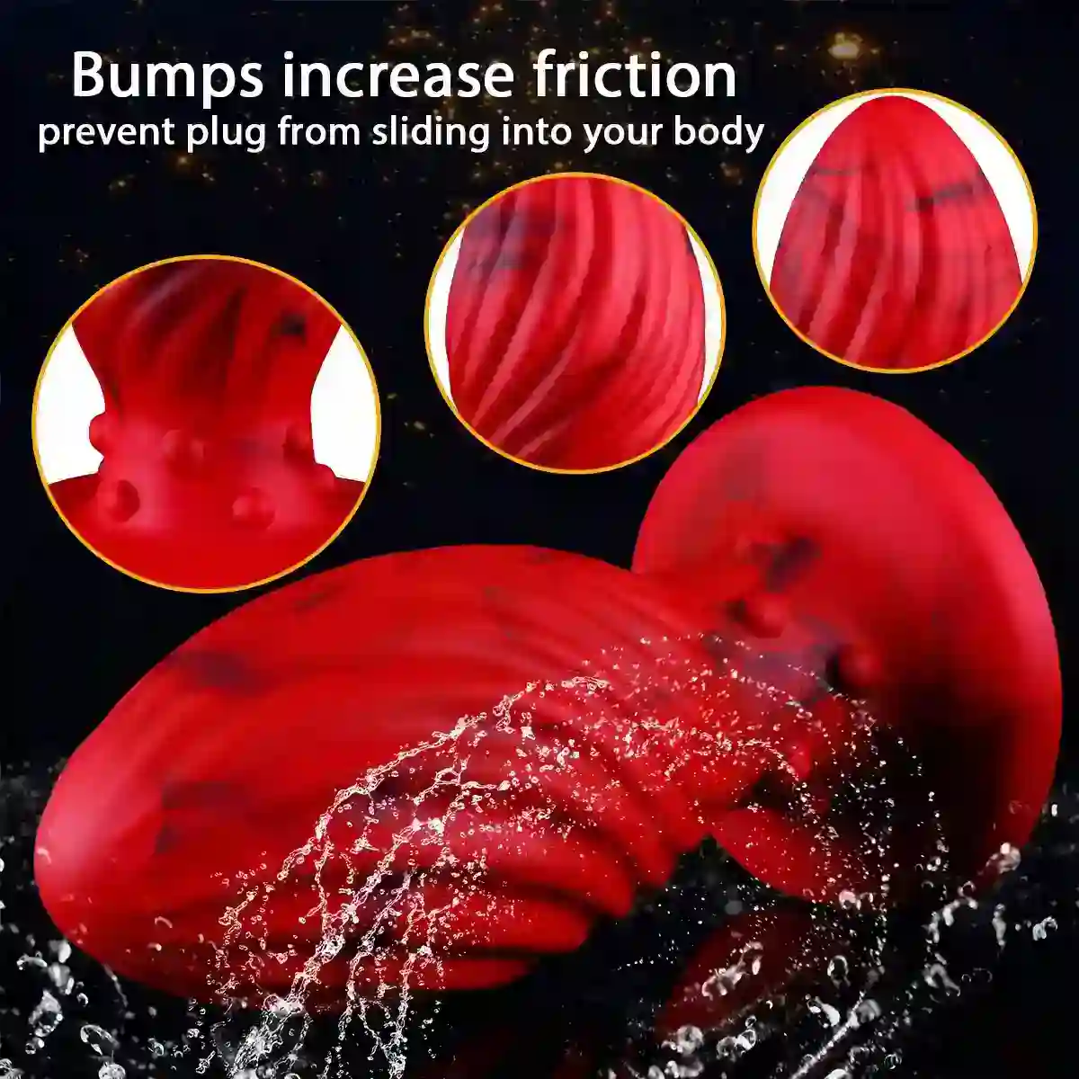 grosser analplug mit spiralformiger textur