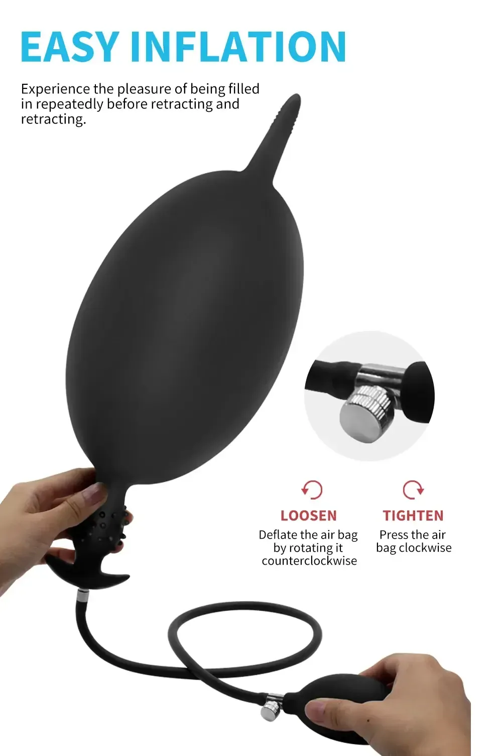 grosser aufblasbarer analplug silikon