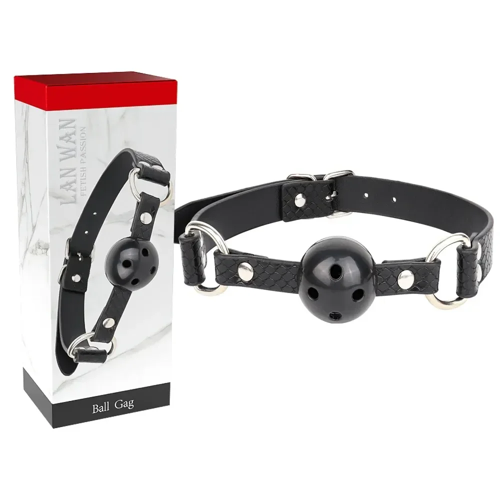 grosser ball gag pu leder