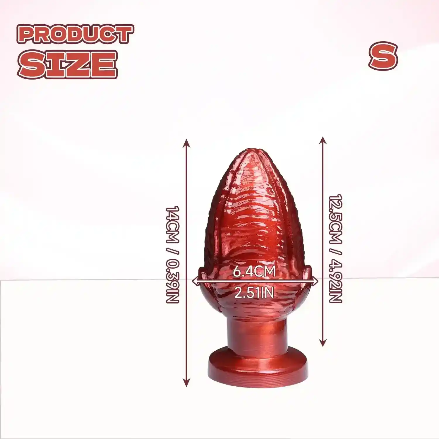 großer roter analplug zapfenmuster