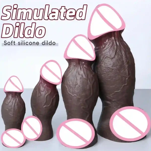 großer silikon dildo realistische form