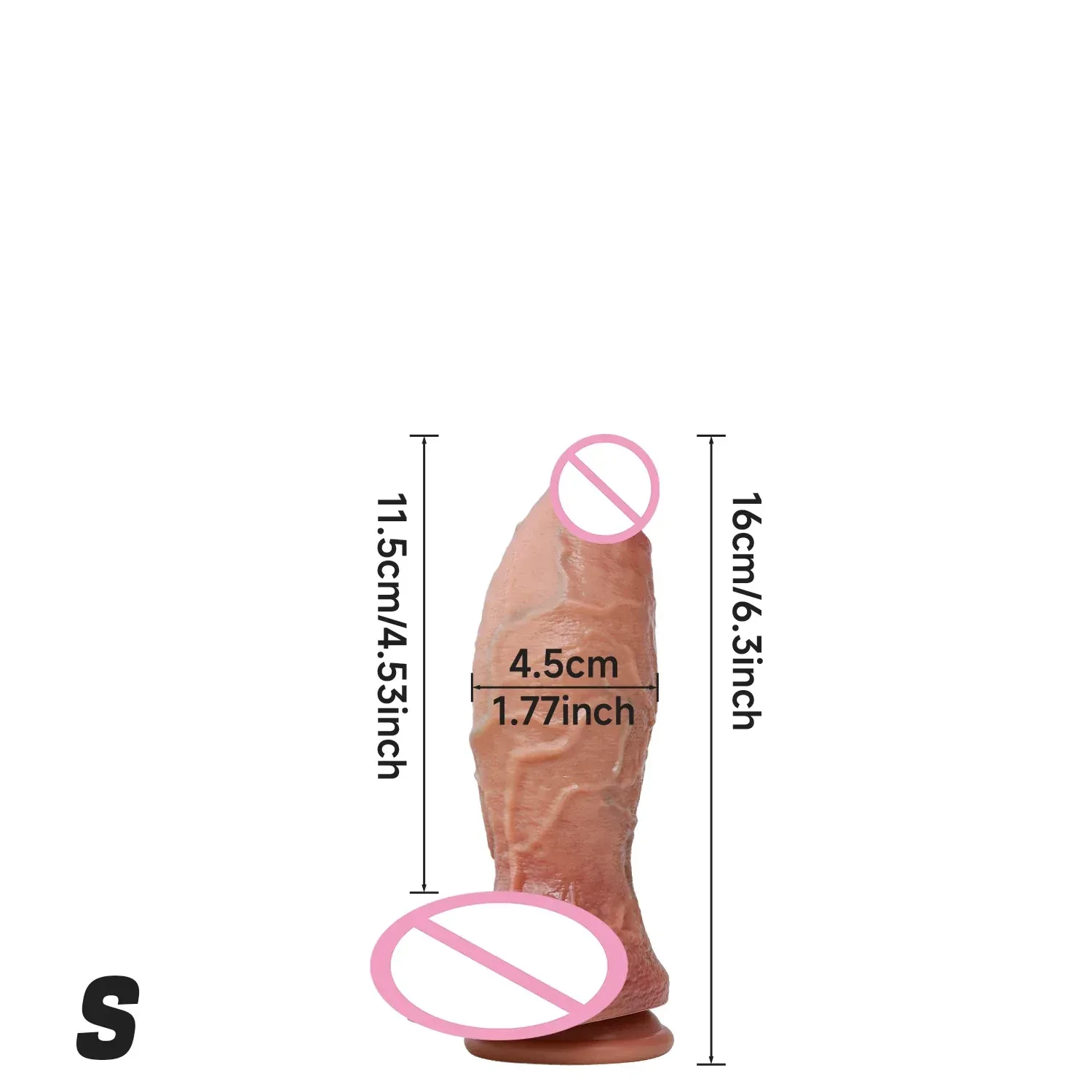 hautfarbener anal dildo realistische form