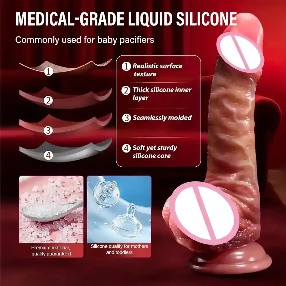 hautfarbener dildo mit beweglichen hoden