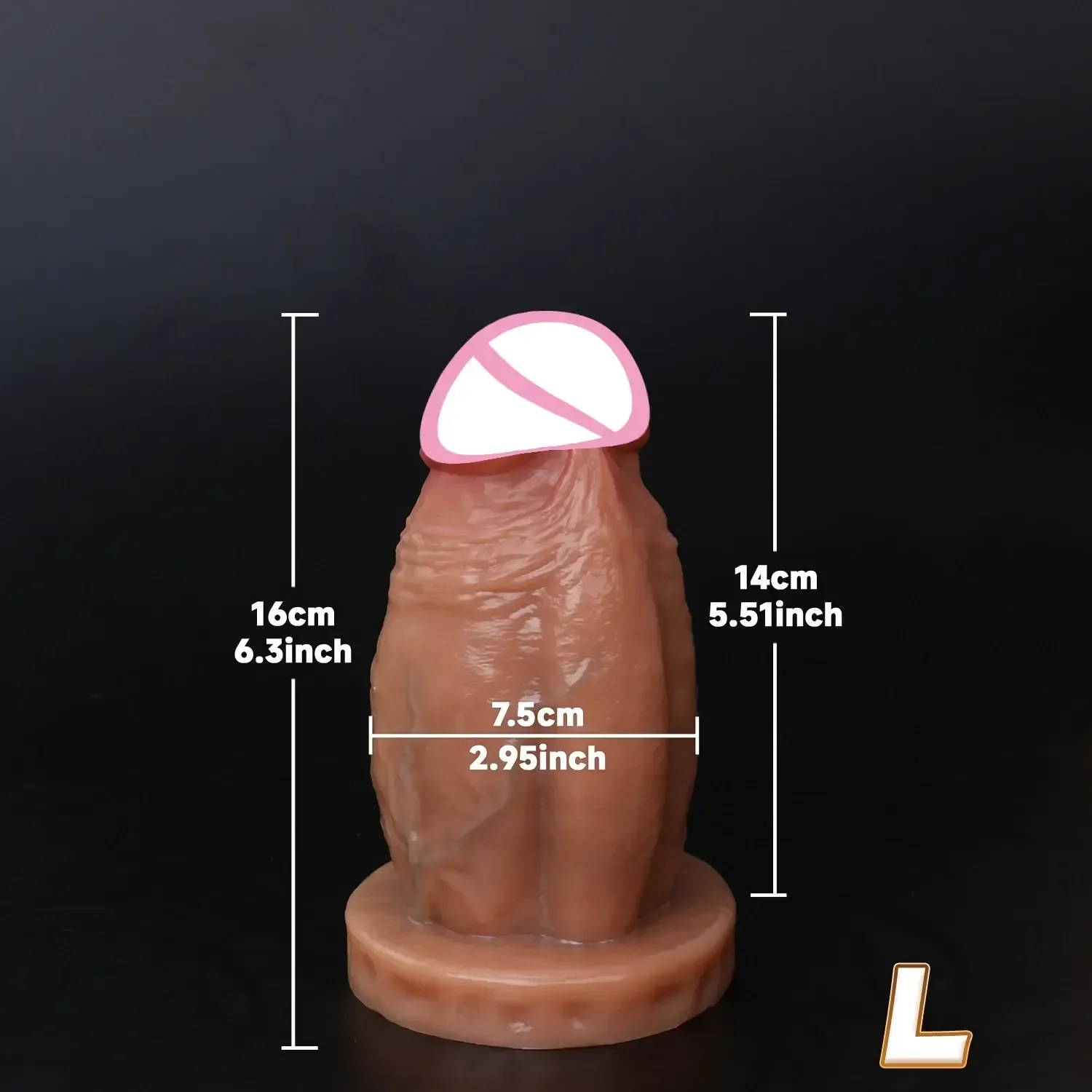 hautfarbener dildo mit eichel form