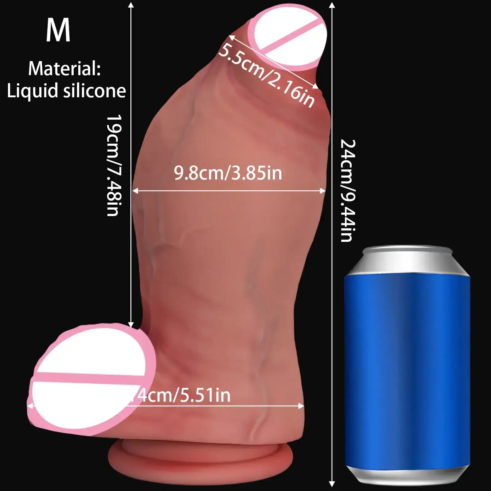 hautfarbener dildo mit starkem saugnapf 12