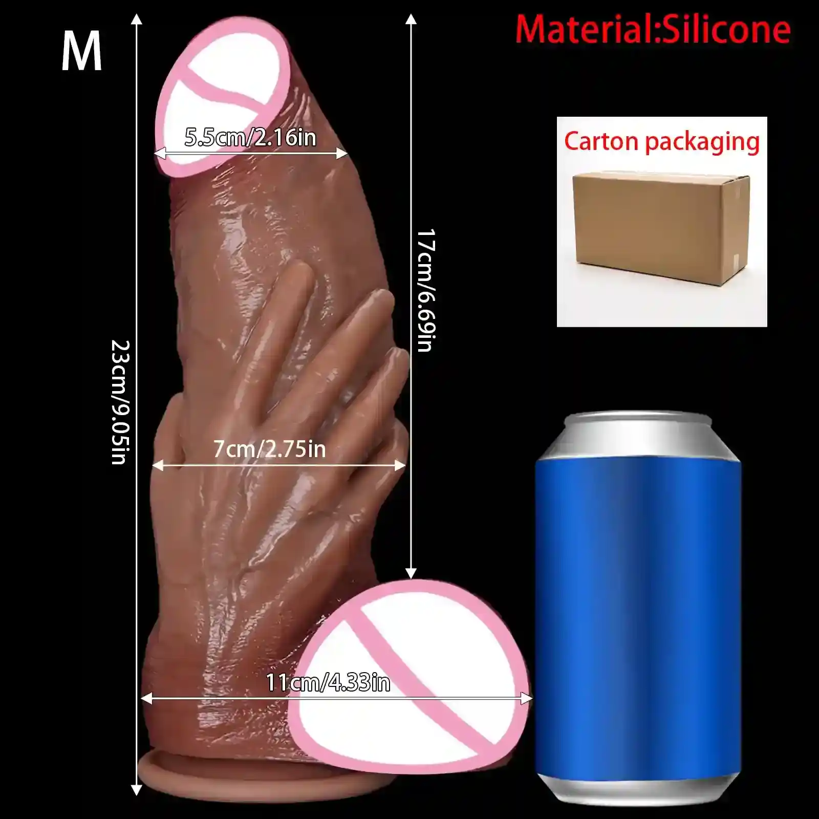 hautfarbener dildo mit starkem saugnapf 8