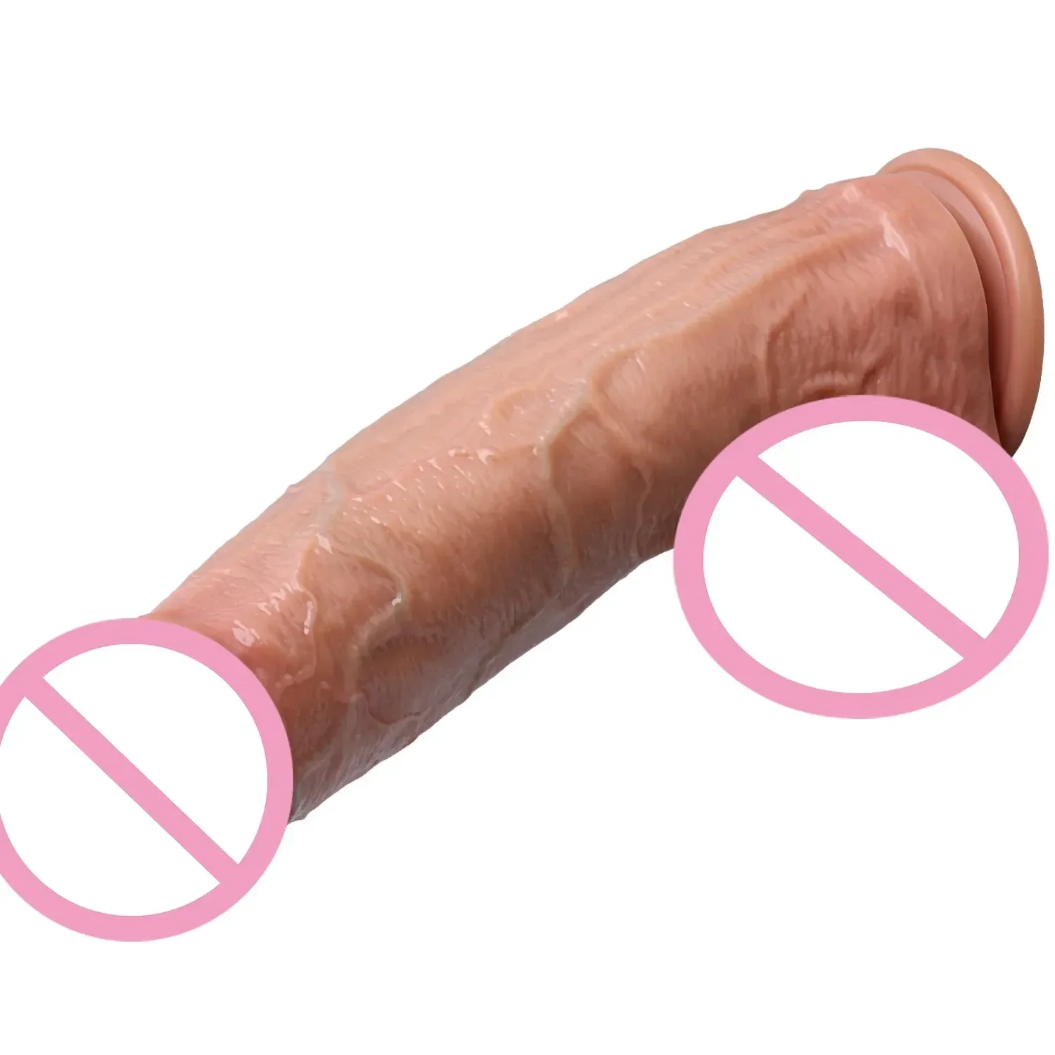 hautfarbener dildo mit vorhaut saugnapf