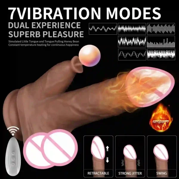 hautfarbener dildo mit zunge real